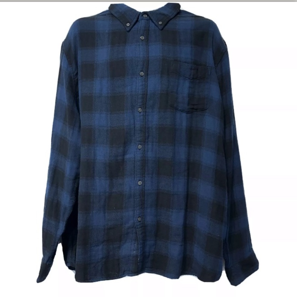 Joe Fresh Plaid Cotton Long Sleeve Shirt Mens 2XL